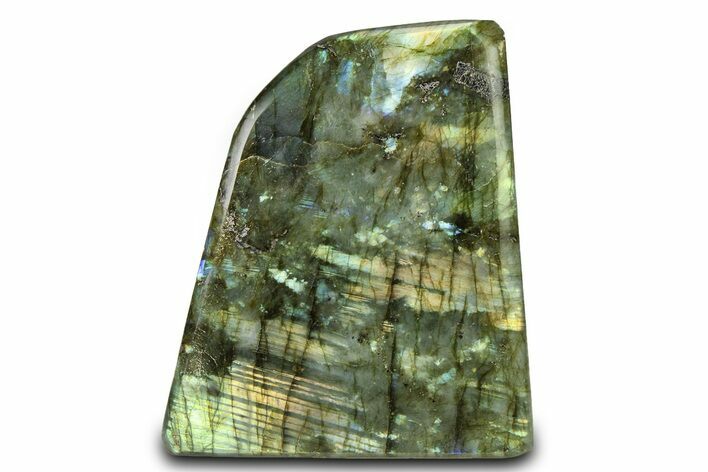 Flashy, Free-Standing Polished Labradorite - Madagascar #320428